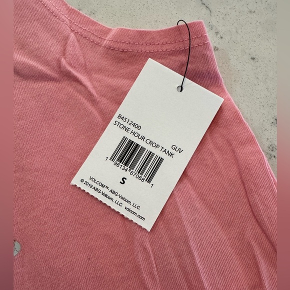 Volcom Women's Stone Hour Crop Tank Top Guava Sz Small Organic Cotton New - Picture 4 of 10